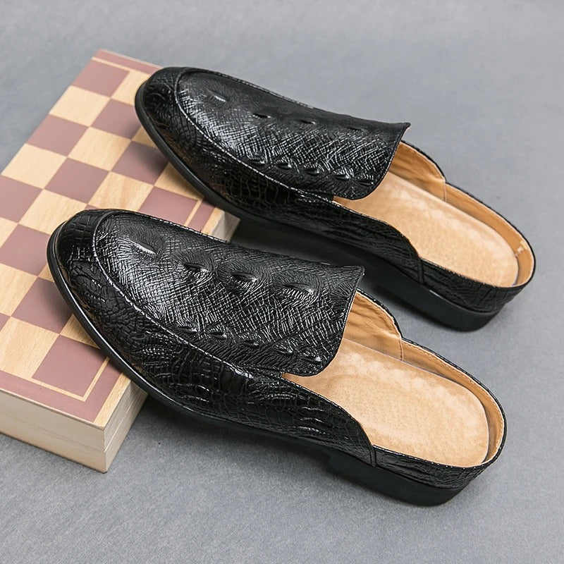 Elegantes zapatos de vestir con estampado de cocodrilo