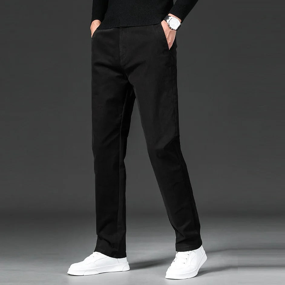 Pantalón recto de algodón