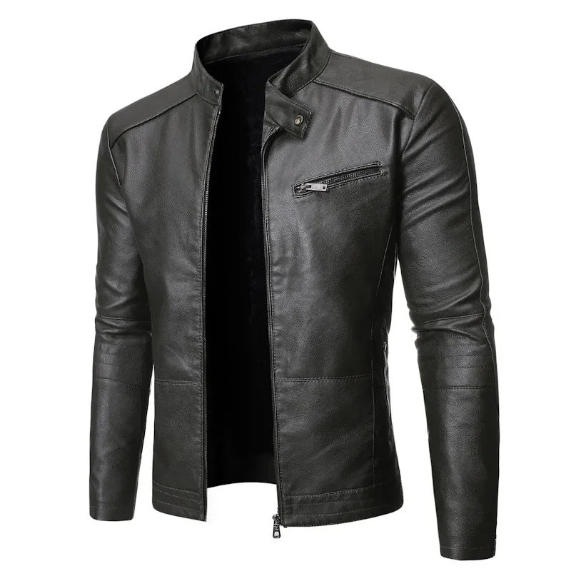 Elegante chaqueta de cuero