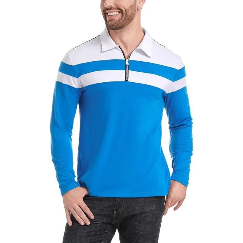 Elegante jersey de rayas con cremallera