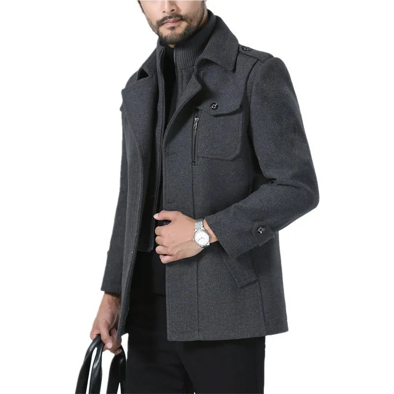 Elegante chaqueta de lana