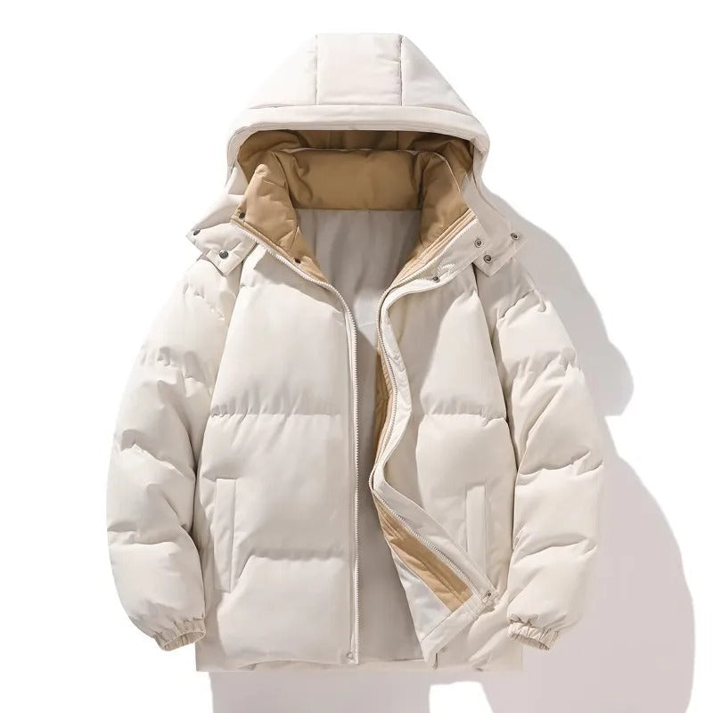Elegante chaqueta con capucha para hombre