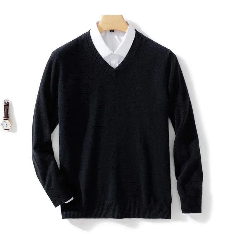 Elegante jersey con cuello en V