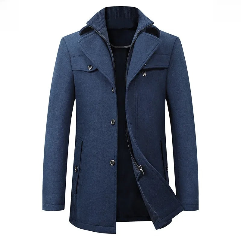 Elegante chaqueta de invierno de lana