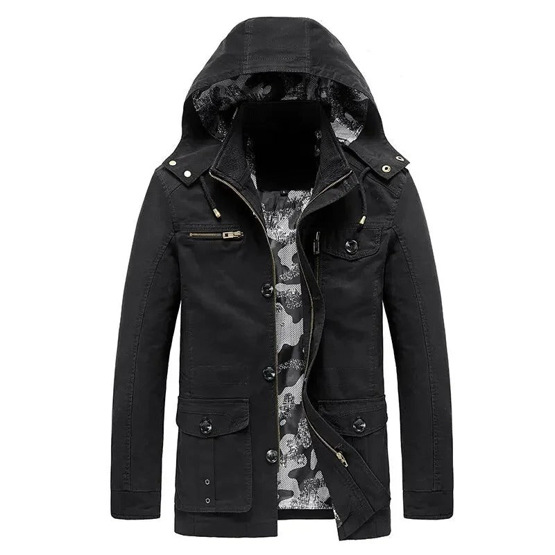 Elegante chaqueta multibolsillos