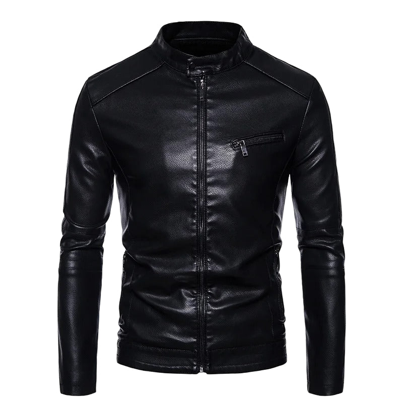 Chaqueta de piel forrada de felpa