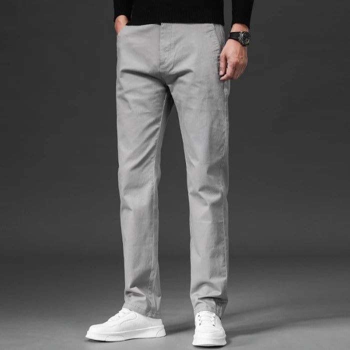 Pantalón recto de algodón