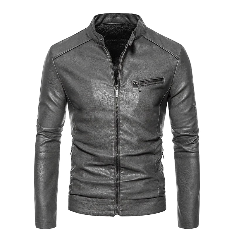 Chaqueta de piel forrada de felpa