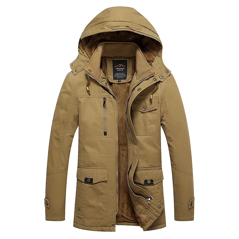 Elegante chaqueta de invierno acolchada de algodón