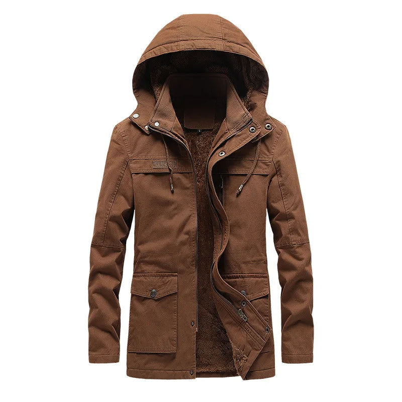 Elegante chaqueta de invierno cortaviento