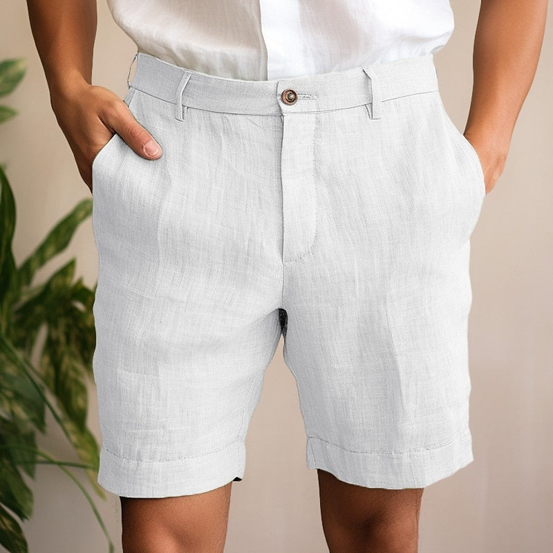 Pantalones cortos de verano de lino elegantes