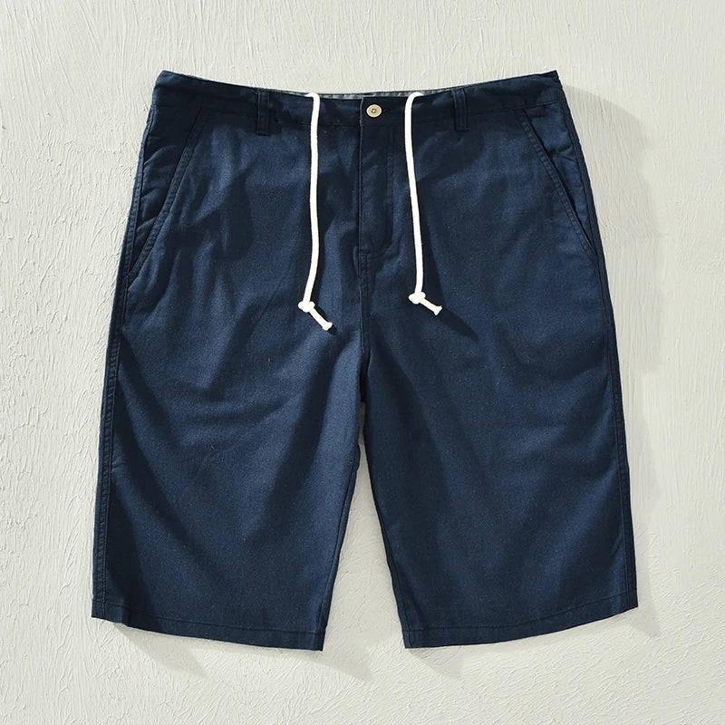 Elegantes pantalones cortos de lino