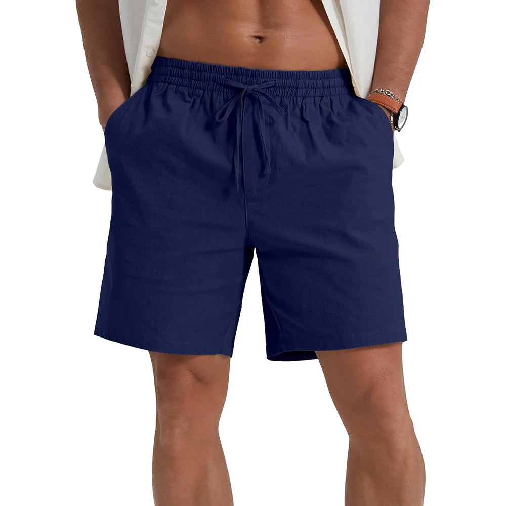 Pantalones cortos de lino elegantes y ligeros