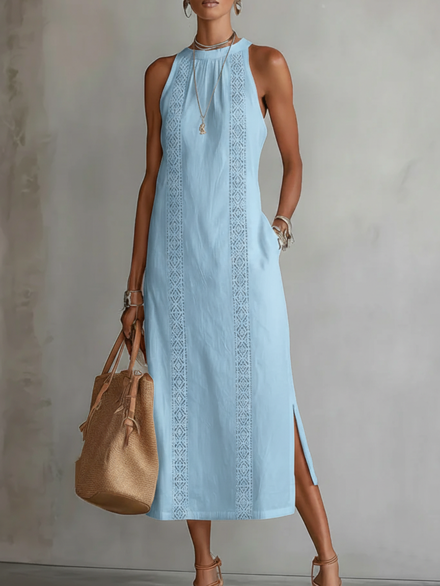 Vestido midi bordado