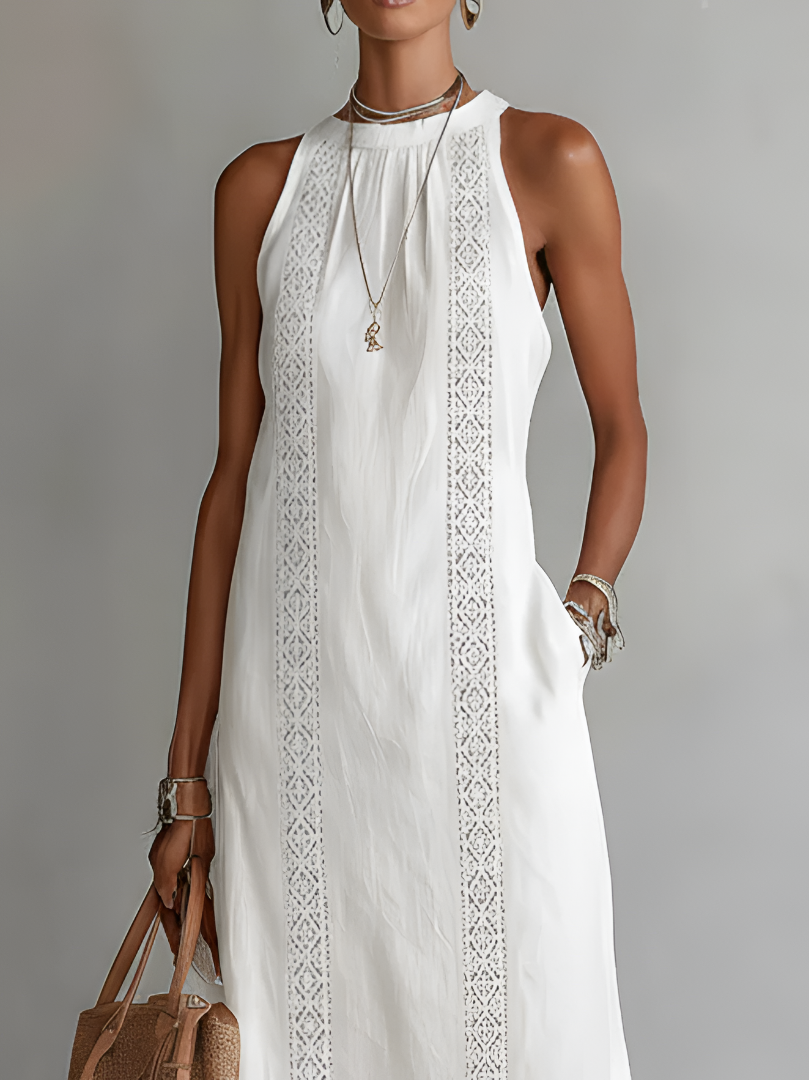 Vestido midi bordado