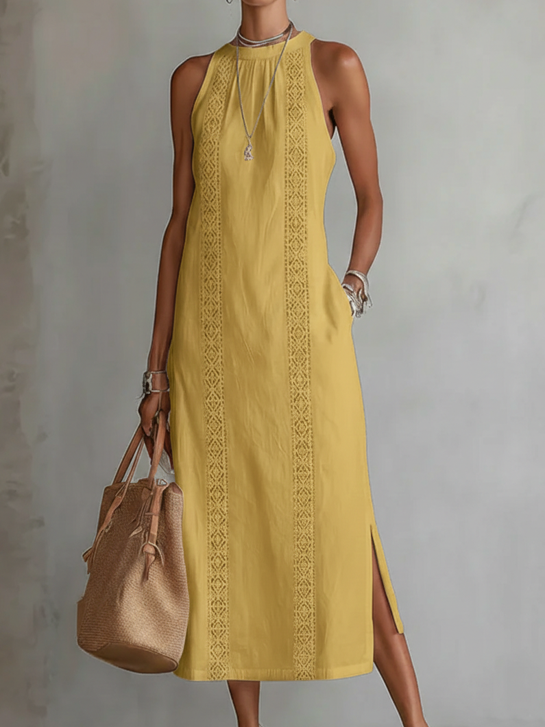 Vestido midi bordado