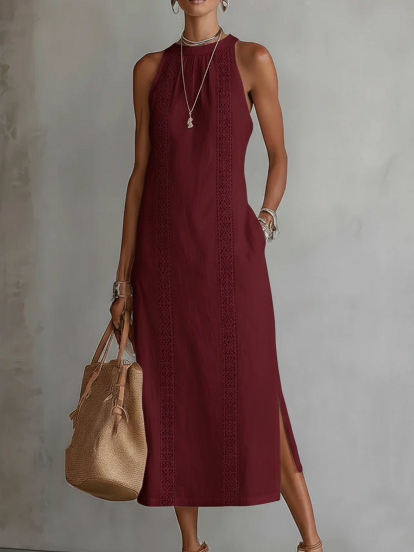 Vestido midi bordado
