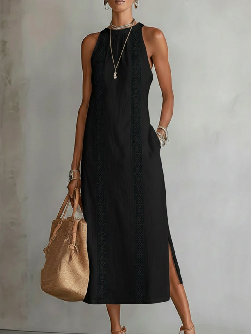 Vestido midi bordado