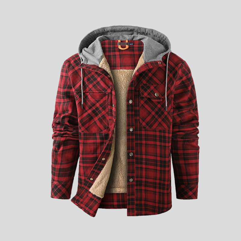 Elegante chaqueta de sherpa