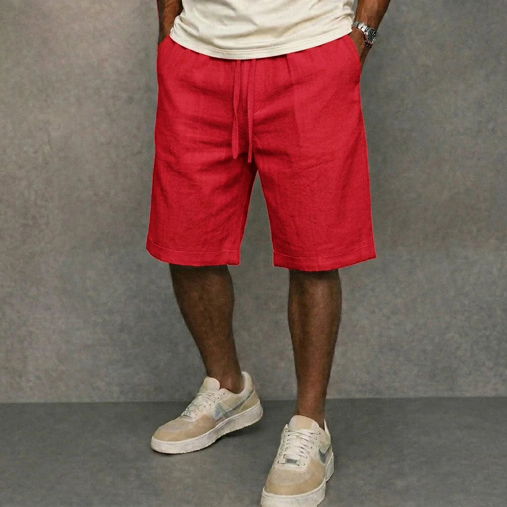 Elegantes pantalones cortos de algodón