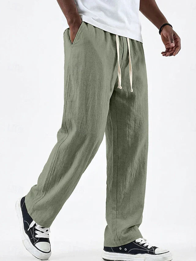 Elegantes pantalones de lino