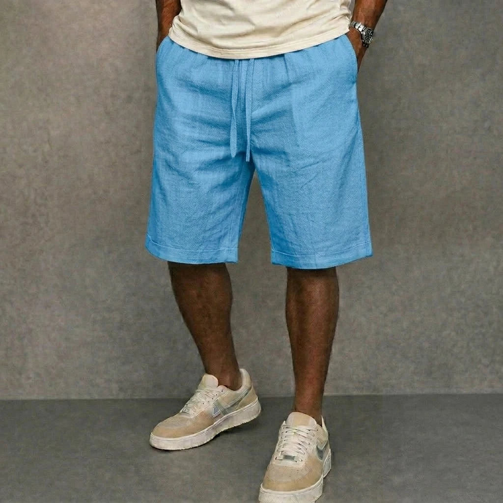 Elegantes pantalones cortos de algodón