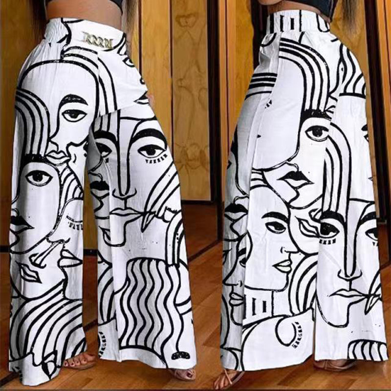 Évelyne™ — Pantalón ancho de tiro alto moldeador