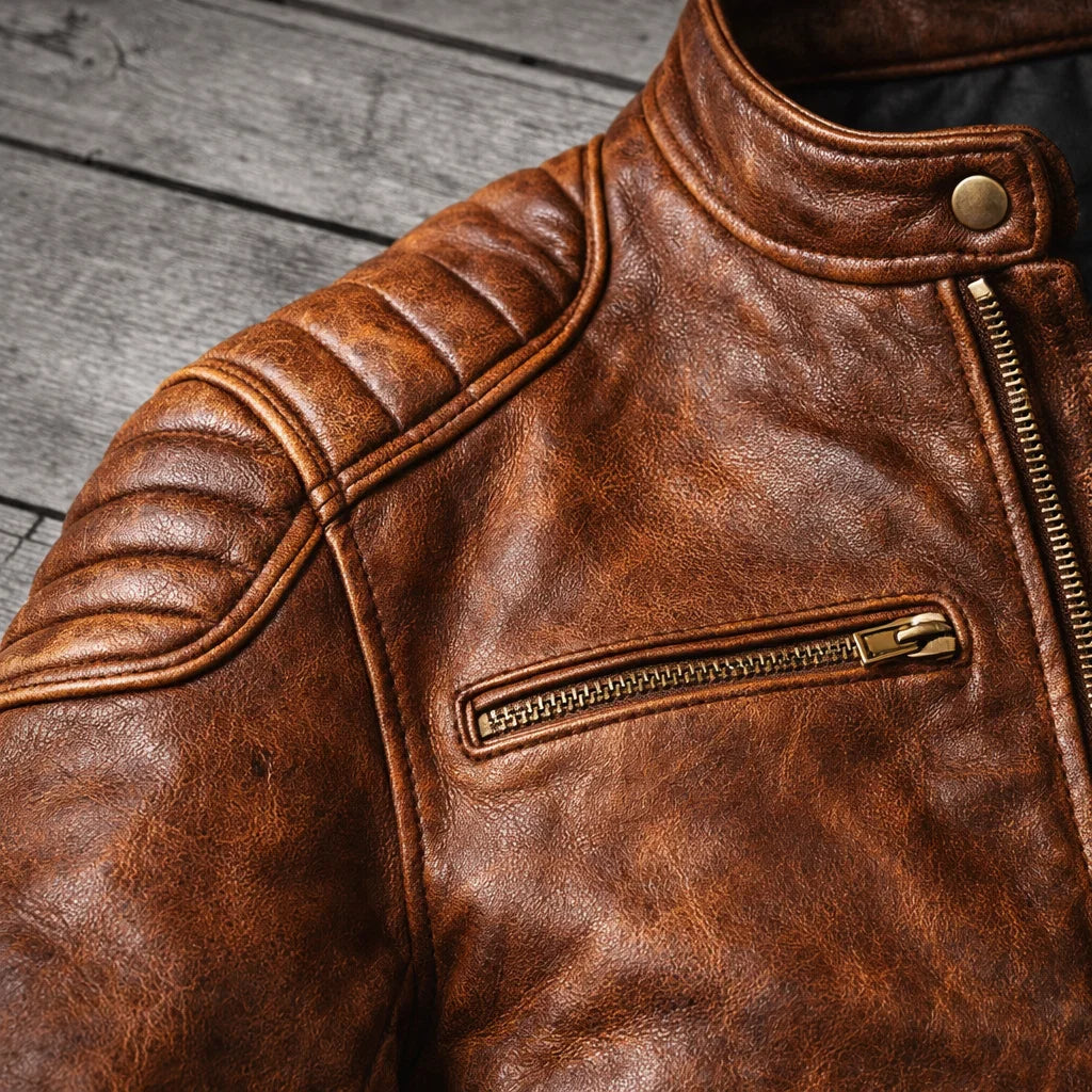 Chaqueta de cuero informal