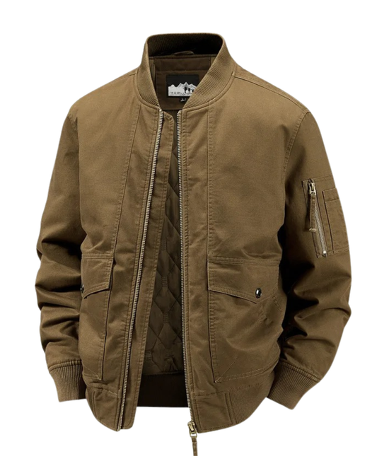 Elegante cazadora bomber de algodón