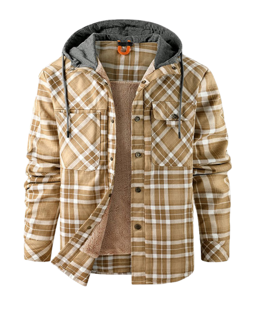 Elegante chaqueta de sherpa