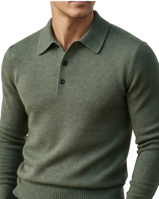Elegante polo de lana