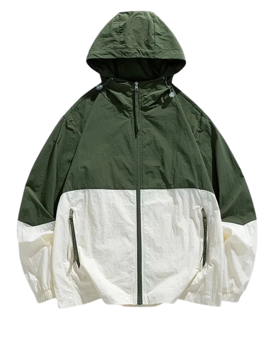 Chaqueta cortavientos con capucha