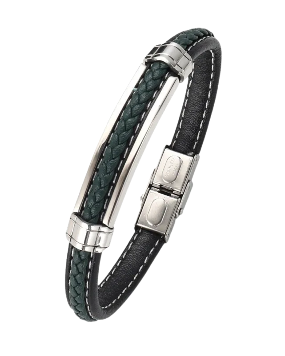 Elegante pulsera de acero inoxidable para hombre