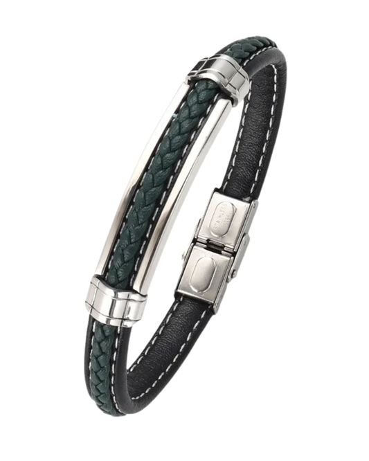 Elegante pulsera de acero inoxidable para hombre