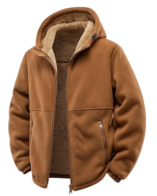 Elegante chaqueta cortavientos de lana