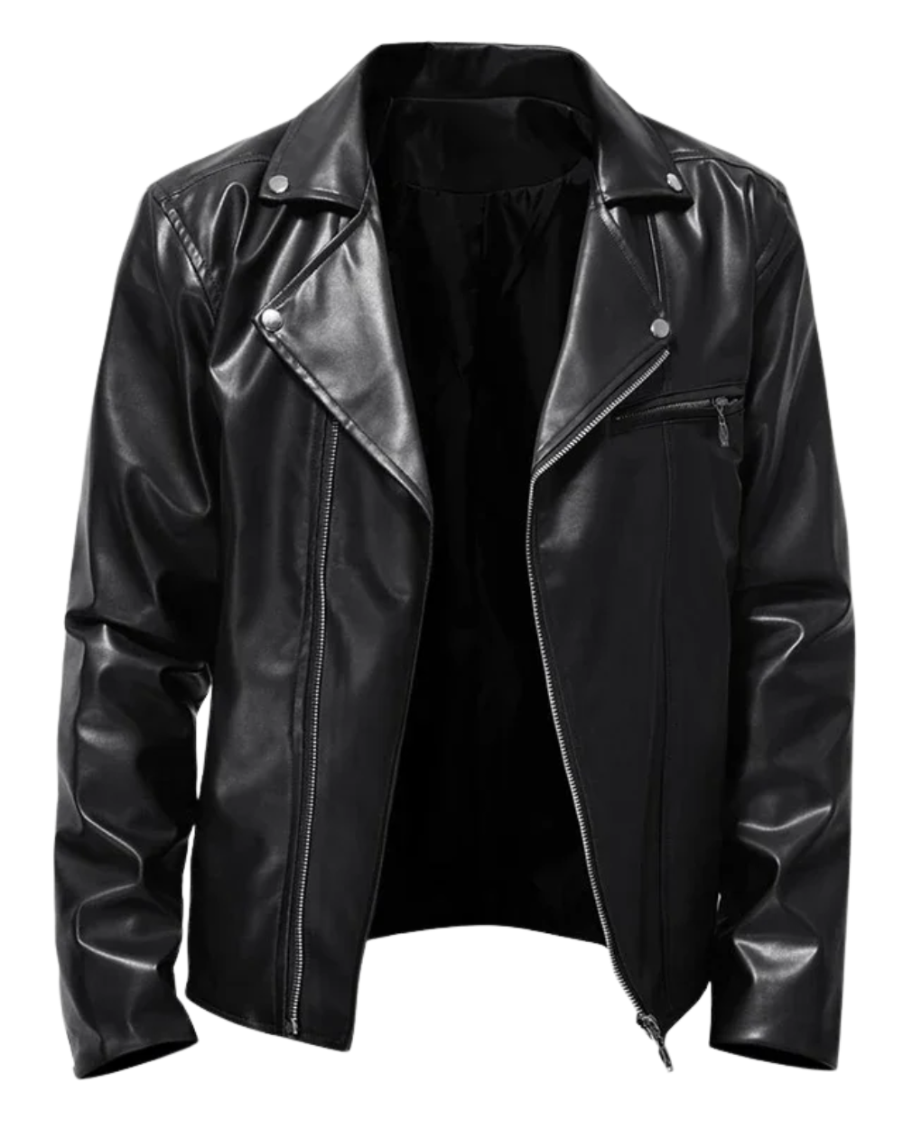 Chaqueta casual de cuero para hombre