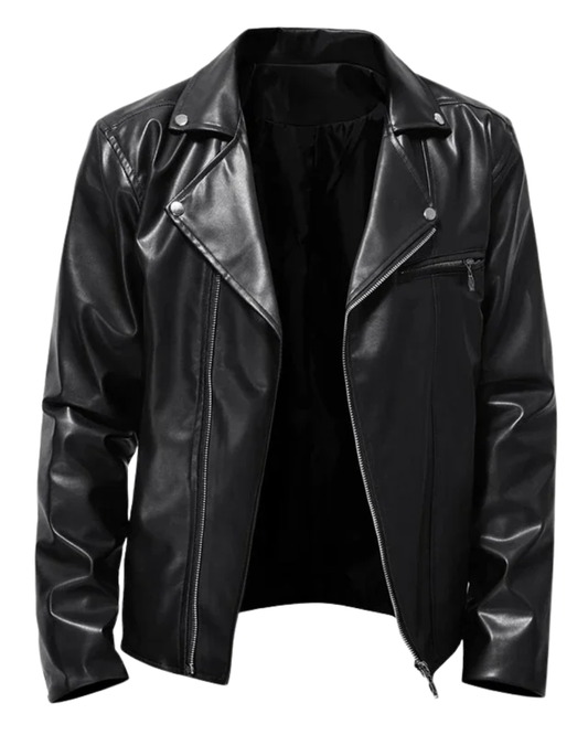 Chaqueta casual de cuero para hombre