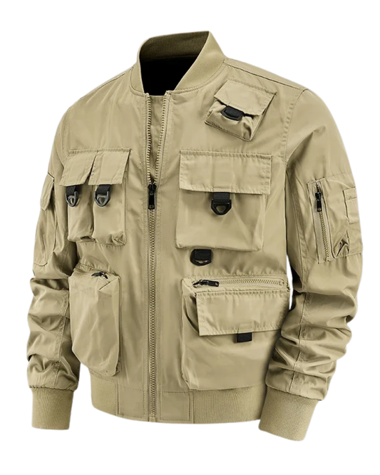 Chaqueta retro multibolsillos