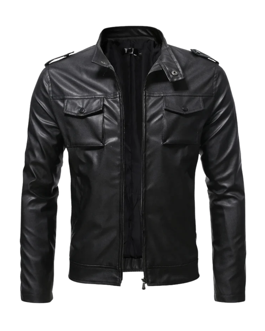 Chaqueta de cuero informal