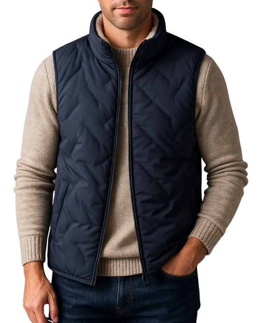 Elegante chaleco de sherpa