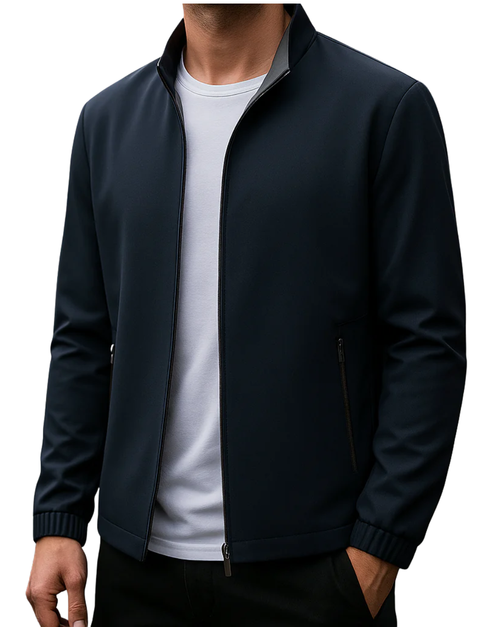 Elegante chaqueta con cremallera