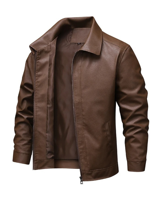Chaqueta motera de cuero vintage
