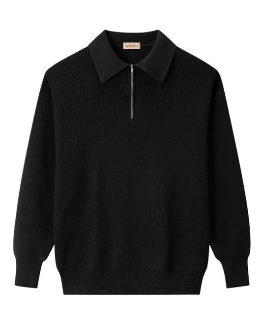 Elegante jersey de punto con cremallera