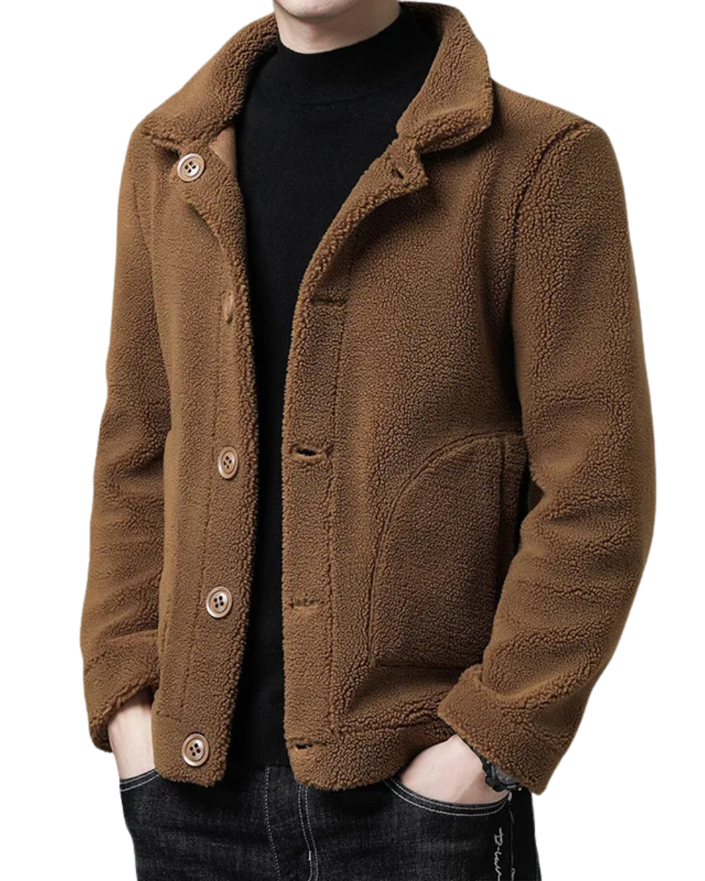 Chaqueta de felpa forrada de lana