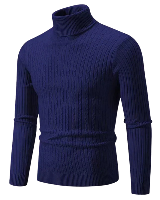 Elegante jersey de cuello alto para hombre