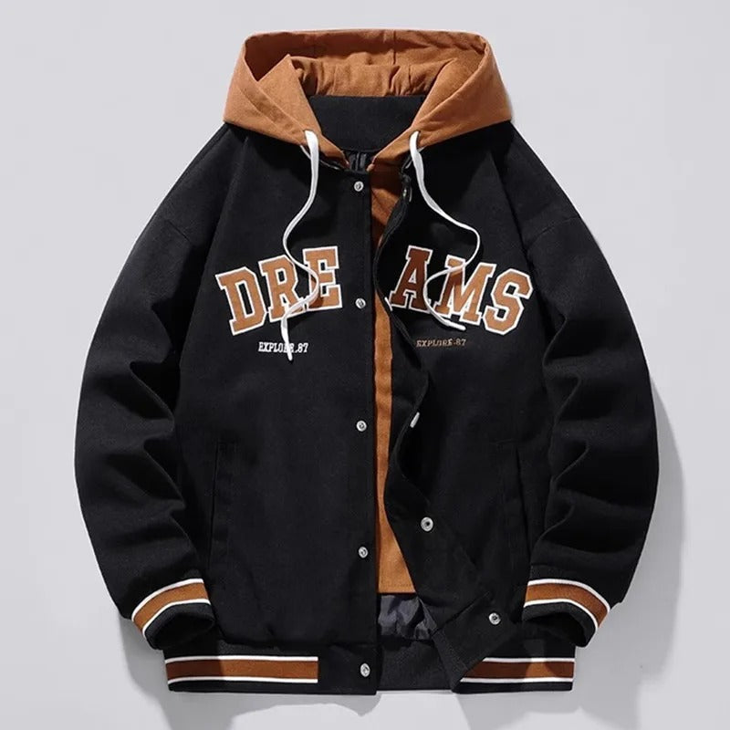 Elegante chaqueta con capucha