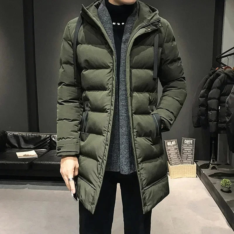 Chaqueta larga de invierno para hombre