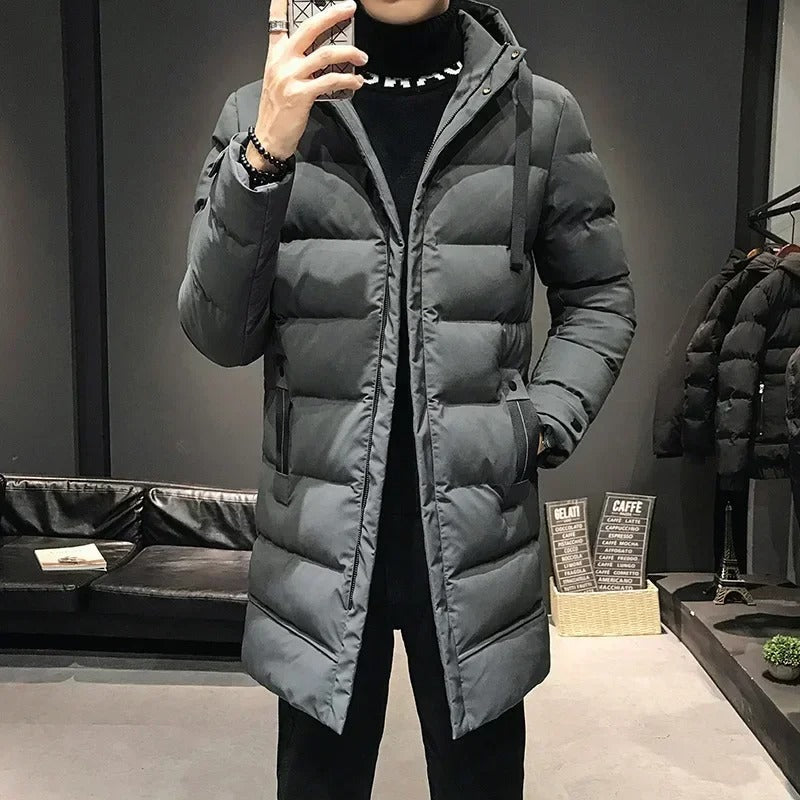 Chaqueta larga de invierno para hombre