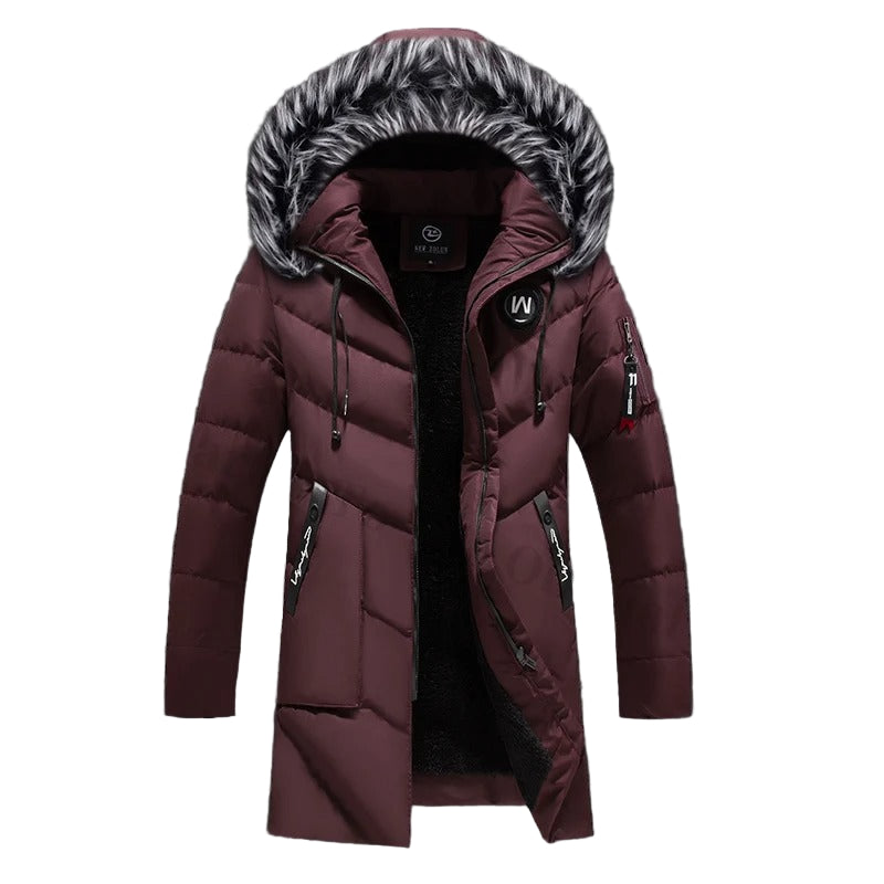 Elegante chaqueta parka cortaviento