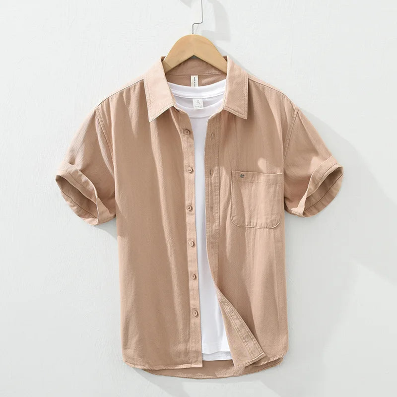 Camisa de algodón de manga corta